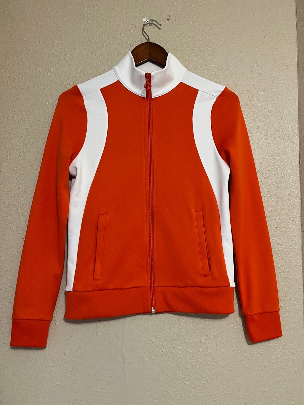 Tory Sport by Tory Burch Women’s Orange & White Track Jacket XS Like New